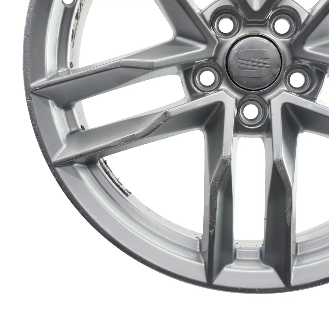 Seat Ibiza Mk4 6J Jante En Alliage Argentée 17" 7J ET:43 - SKU 6J0601025F-2 - Numéro de pièce 6J0601025F