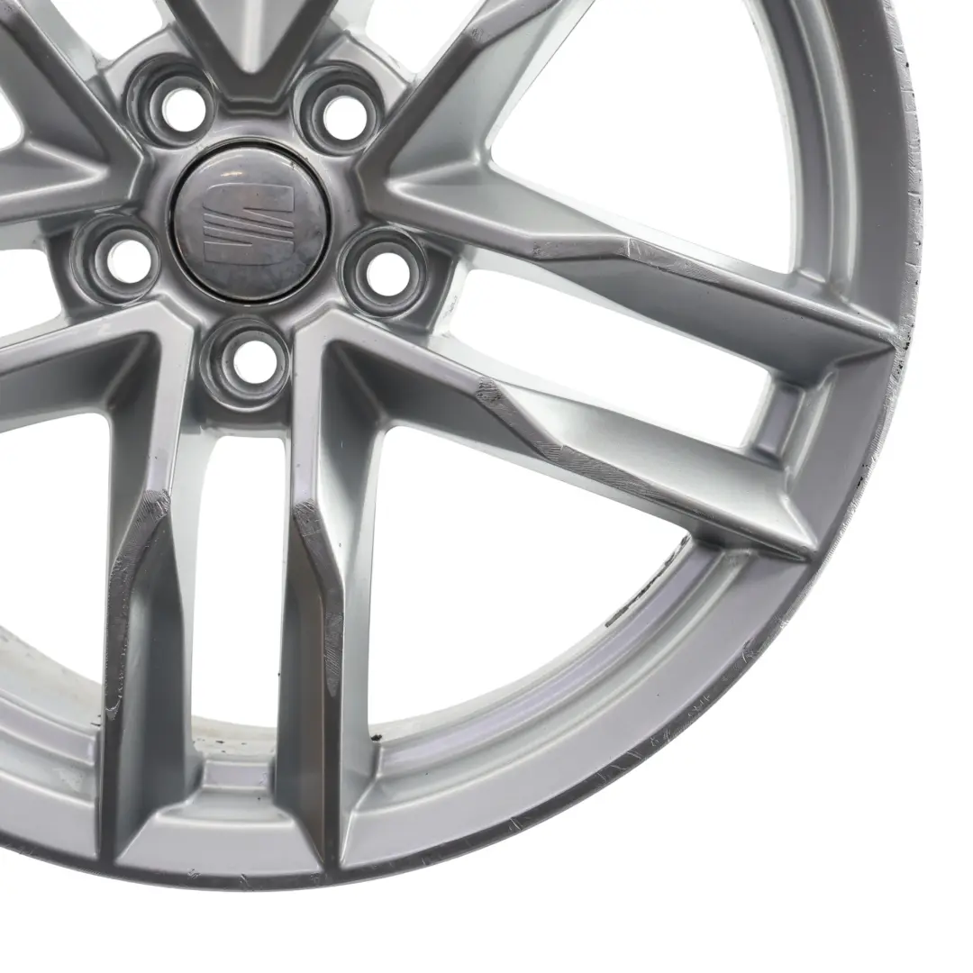 Mk4 6J Wheel Alloy Rim Silver 17" 7J ET:43 5 Double Spoke to Seat Ibiza with Part number 6J0601025F Seat Ibiza Mk4 6J Wheel Alloy Rim Silver 17" 7J ET:43 5 Double Spoke - SKU 6J0601025F-2 - Part number 6J0601025F