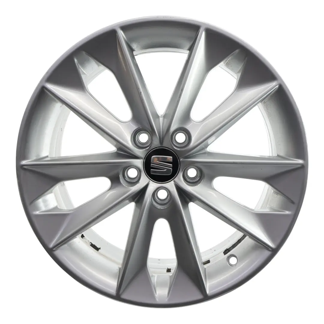Seat Ibiza Mk4 6J Wheel Alloy 16" 10 Spoke 7J ET:43 Diamond Silver - SKU 6J0601025N-3 - Part number 6J0601025N