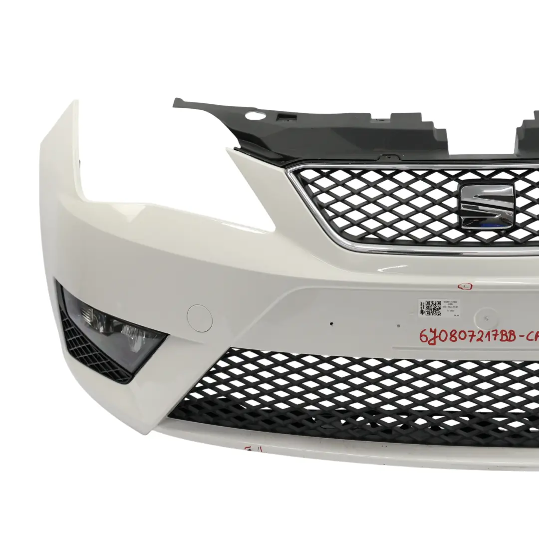 Seat Ibiza 6J 6P Zderzak Przedni Osłona Panel Candy White Biały - B9A - SKU 6J0807217BB-CAN - Numer Części 6J0807217BB