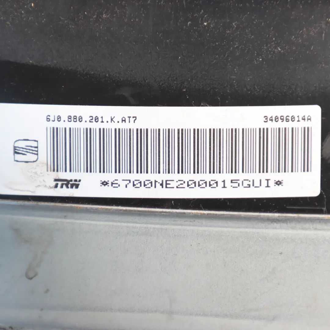 Mk4 6J Steering Wheel Air Module Driver's Side Black to Seat Ibiza with Part number 6J0880201K Seat Ibiza Mk4 6J Steering Wheel Air Module Driver's Side Black - SKU 6J0880201K - Part number 6J0880201K