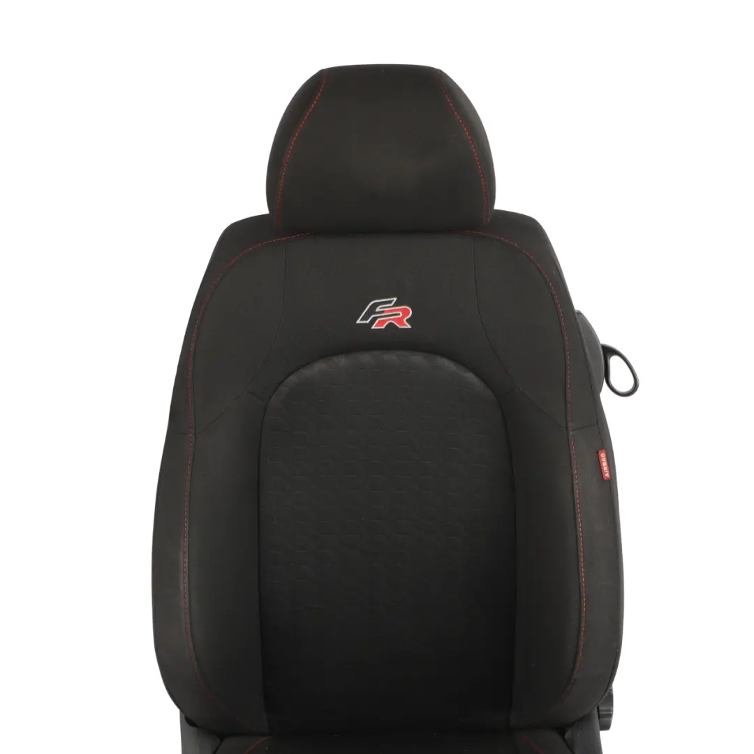 6J FR 3D Front Seat Interior Cloth Fabric Black Red Thread Left N/S to Seat Ibiza with Part number 6J0881805BA Seat Ibiza 6J FR 3D Front Seat Interior Cloth Fabric Black Red Thread Left N/S - SKU 6J0881805BA-1 - Part number 6J0881805BA