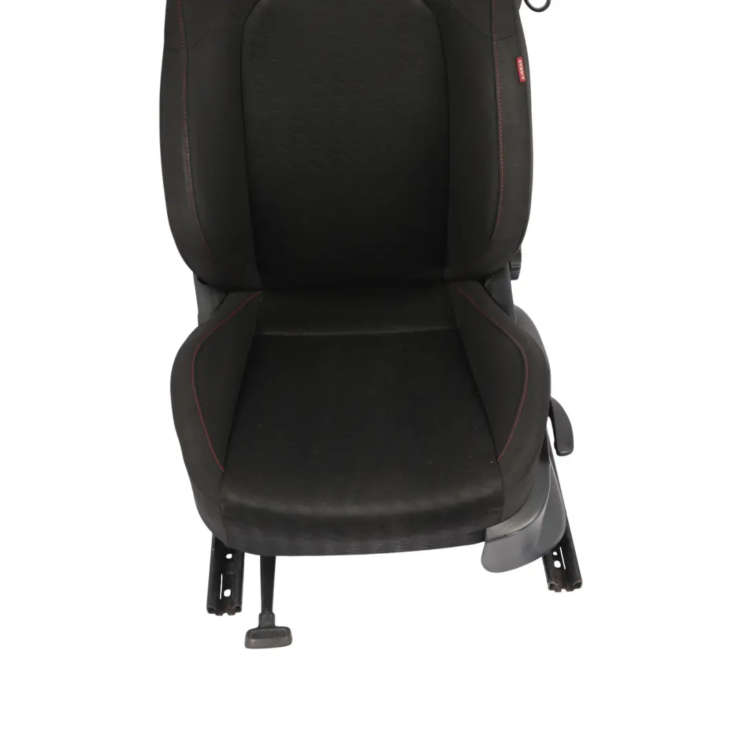 6J FR 3D Front Seat Interior Cloth Fabric Black Red Thread Left N/S to Seat Ibiza with Part number 6J0881805BA Seat Ibiza 6J FR 3D Front Seat Interior Cloth Fabric Black Red Thread Left N/S - SKU 6J0881805BA-1 - Part number 6J0881805BA