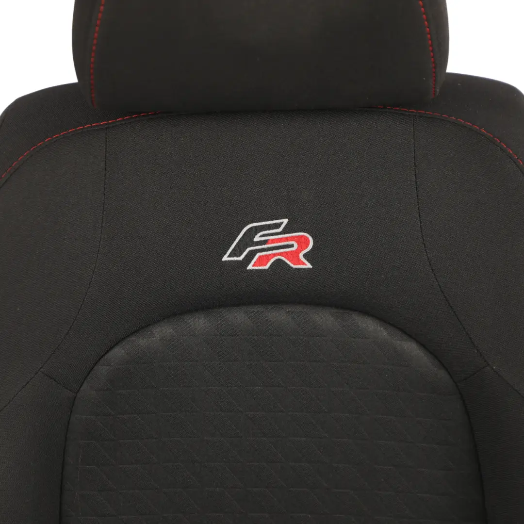6J FR 3D Front Seat Interior Cloth Fabric Black Red Thread Left N/S to Seat Ibiza with Part number 6J0881805BA Seat Ibiza 6J FR 3D Front Seat Interior Cloth Fabric Black Red Thread Left N/S - SKU 6J0881805BA-1 - Part number 6J0881805BA