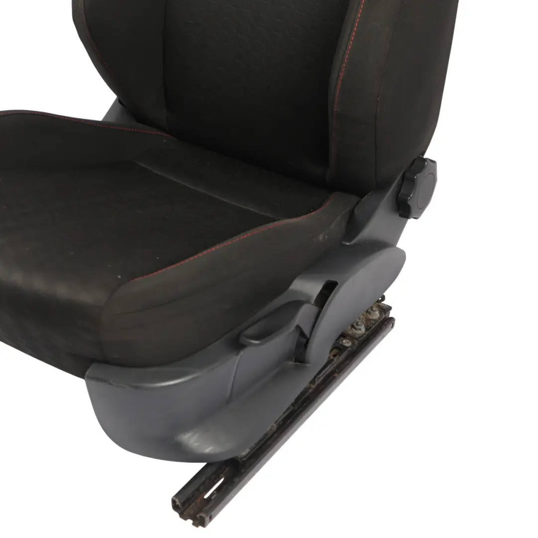 Seat Ibiza 6J FR 3D Front Seat Interior Cloth Fabric Black Red Thread Left N/S - SKU 6J0881805BA-1 - Part number 6J0881805BA