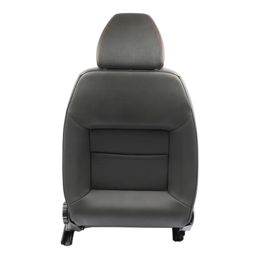 Seat Ibiza FR 6J Front Seat Heated Leather Black Red Thread Left N/S - SKU 6J0881805BJ-1 - Part number 6J0881805BJ