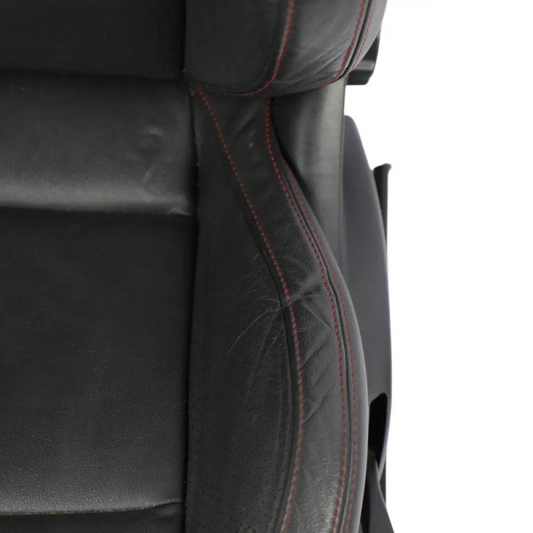Seat Ibiza FR 6J Front Seat Heated Leather Black Red Thread Left N/S - SKU 6J0881805BJ-1 - Part number 6J0881805BJ