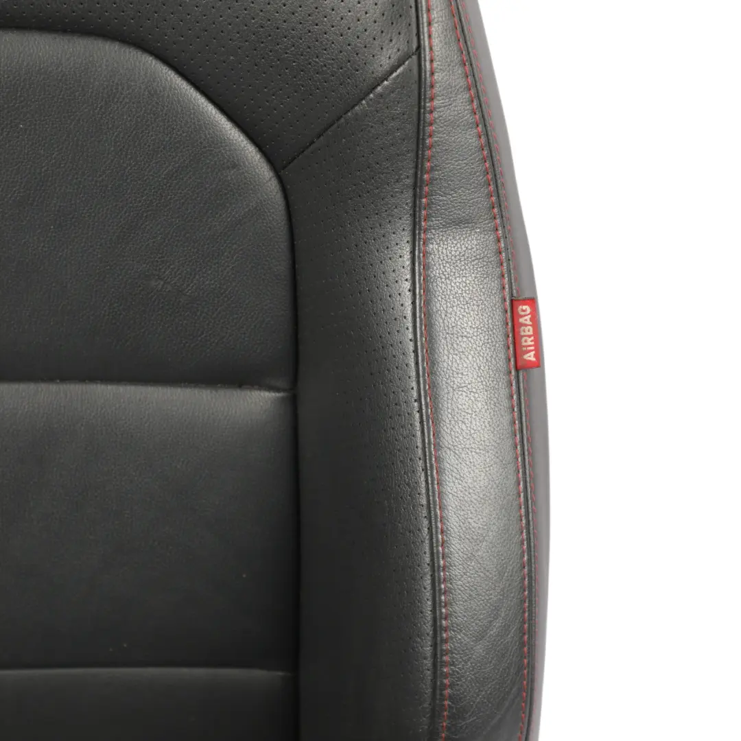 Seat Ibiza FR 6J Front Seat Heated Leather Black Red Thread Left N/S - SKU 6J0881805BJ-1 - Part number 6J0881805BJ