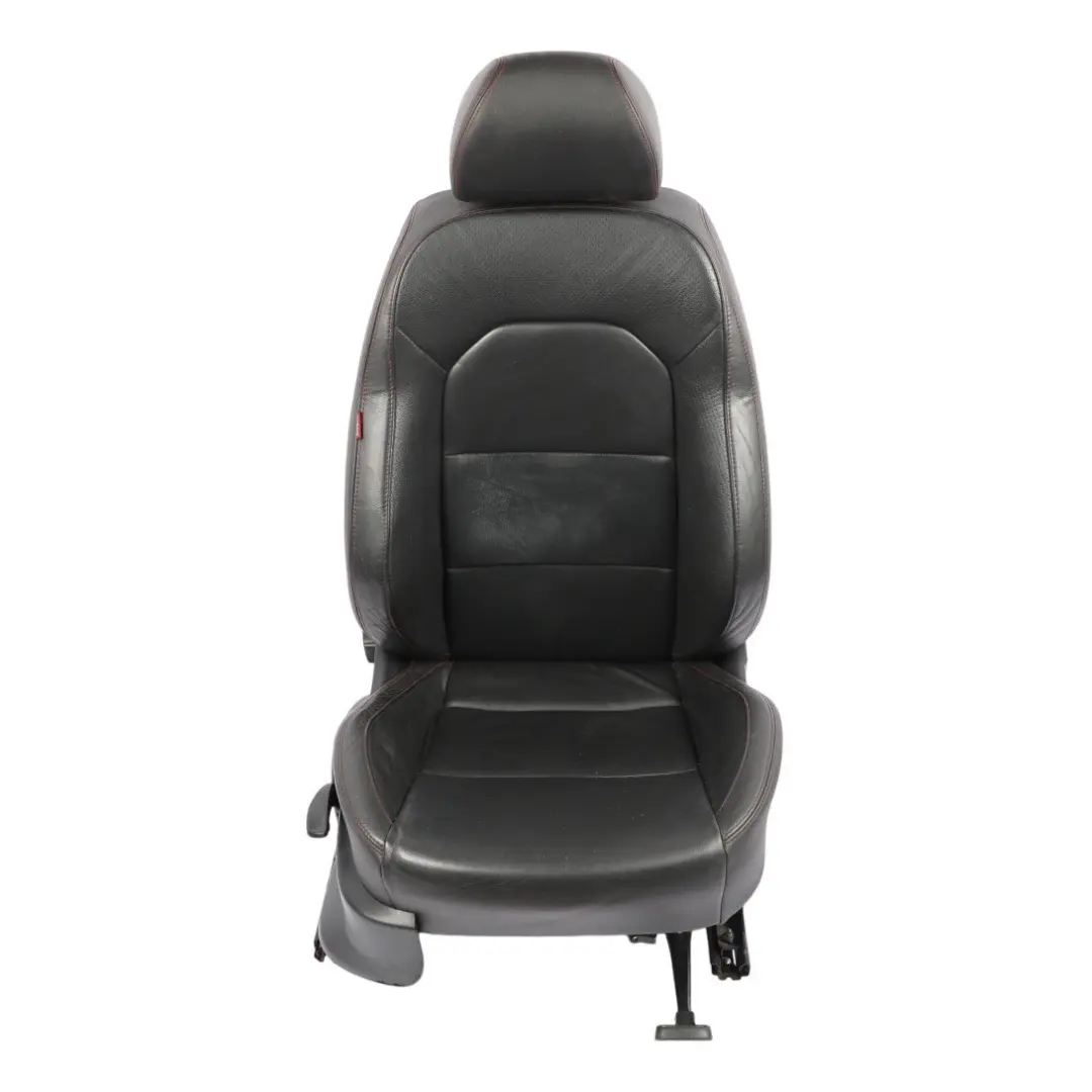 6J Front Seat Heated Leather Black Red Thread Right O/S to Seat Ibiza with Part number 6J0881806AK Seat Ibiza 6J Front Seat Heated Leather Black Red Thread Right O/S - SKU 6J0881806AK-1 - Part number 6J0881806AK