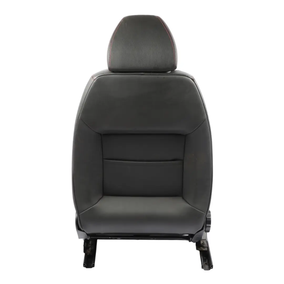 Seat Ibiza 6J Front Seat Heated Leather Black Red Thread Right O/S - SKU 6J0881806AK-1 - Part number 6J0881806AK