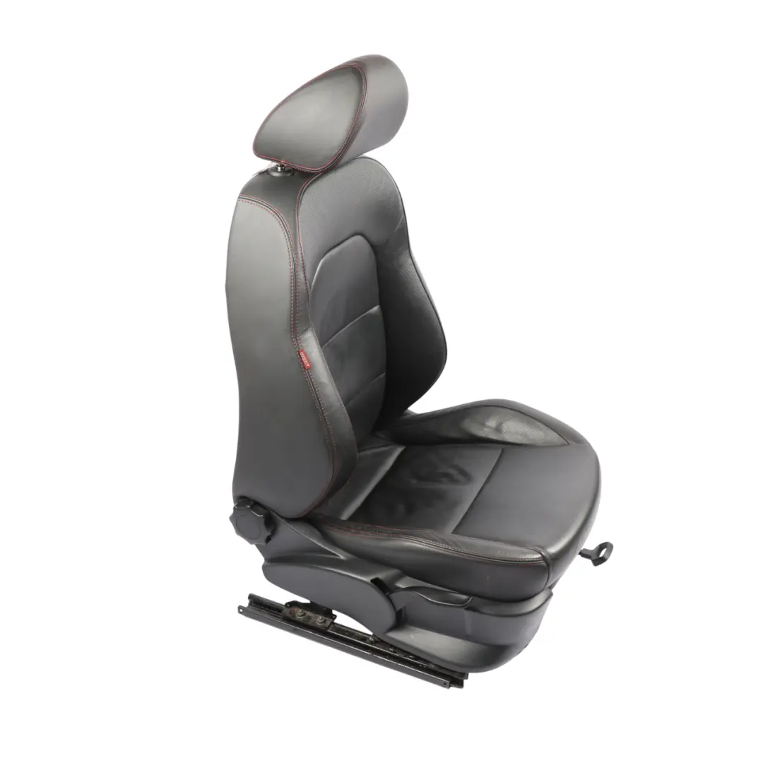 Seat Ibiza 6J Front Seat Heated Leather Black Red Thread Right O/S - SKU 6J0881806AK-1 - Part number 6J0881806AK