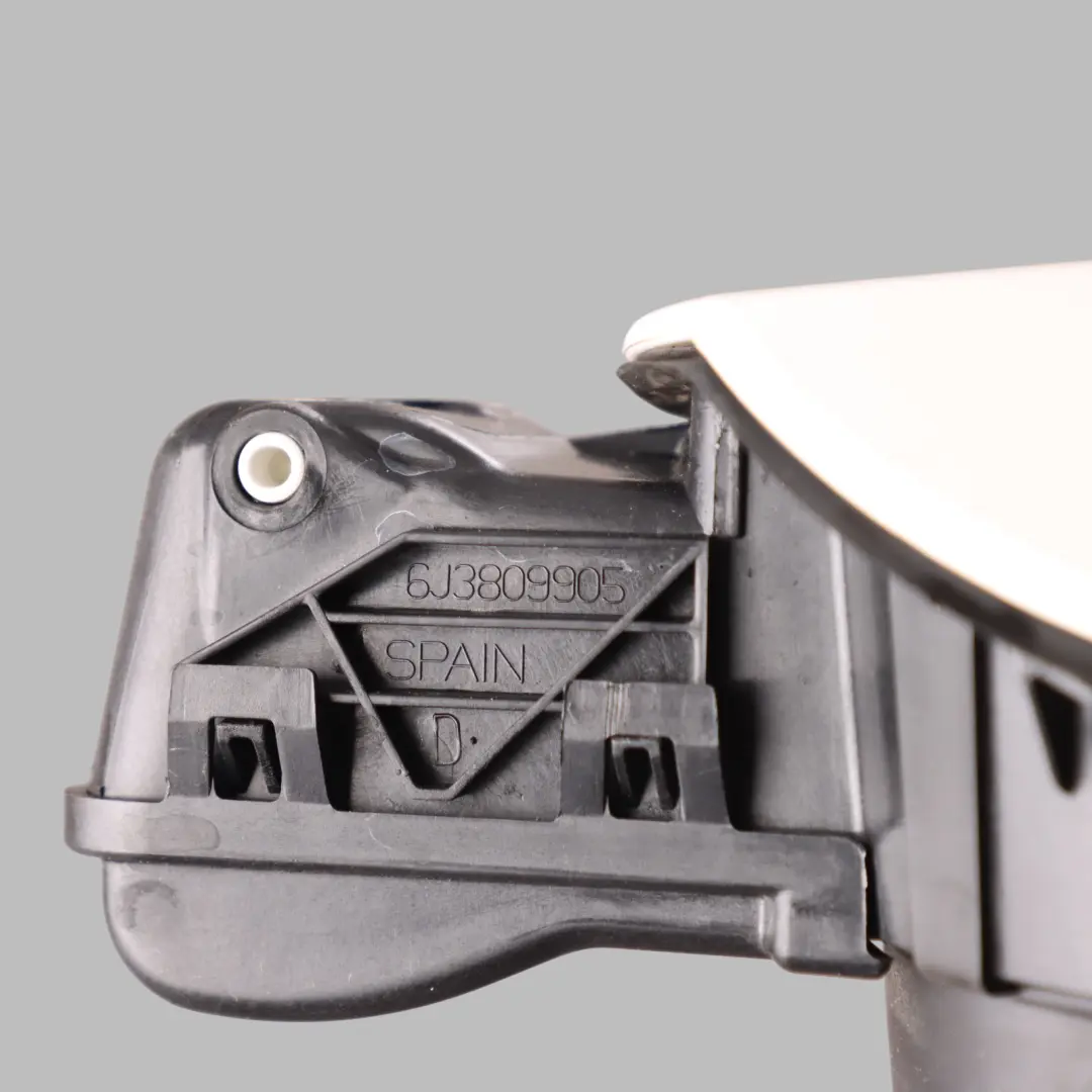 Seat Ibiza 6J Fuel Filler Tank Cap Flap Trim Cover Candy White - B9A - SKU 6J3809905D-CAN - Part number 6J3809905D