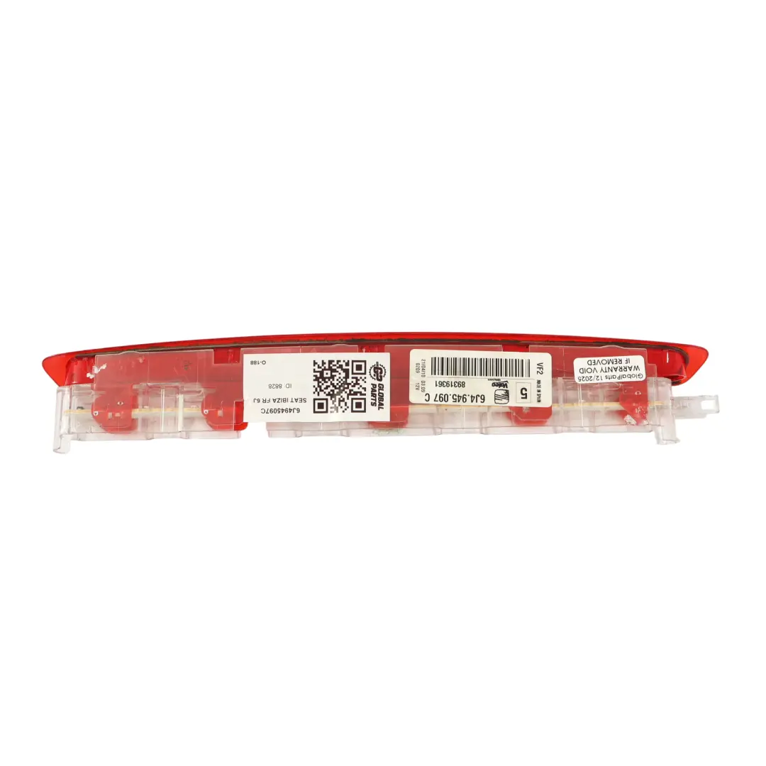 6J Rear Additional Third Brake Light Stop Lamp to Seat Ibiza with Part number 6J4945097C Seat Ibiza 6J Rear Additional Third Brake Light Stop Lamp - SKU 6J4945097C - Part number 6J4945097C