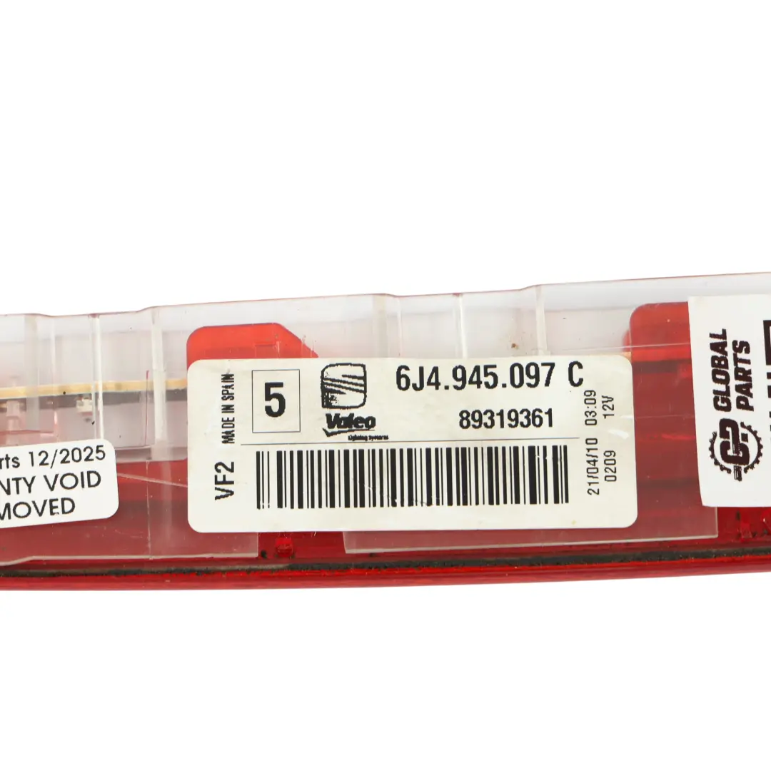 Seat Ibiza 6J Fanale Posteriore Aggiuntivo Terzo Freno Stop - SKU 6J4945097C - Numero di parte 6J4945097C