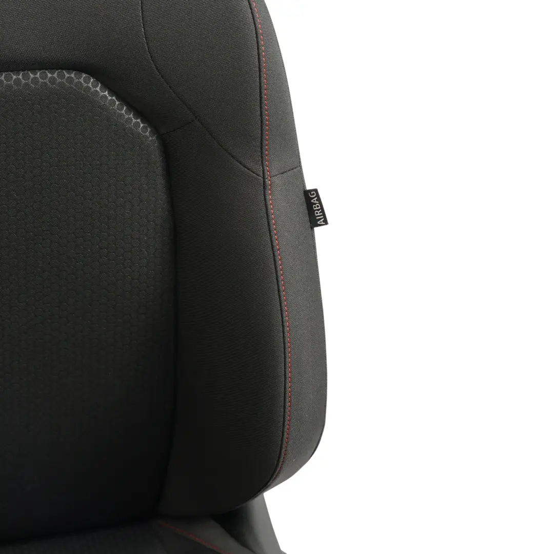 Seat Ibiza FR IV 5P Siège Avant Gauche Sport Chauffant Tissu Noir Titane Rouge - SKU 6P0881805AR-1 - Numéro de pièce 6P0881805AR