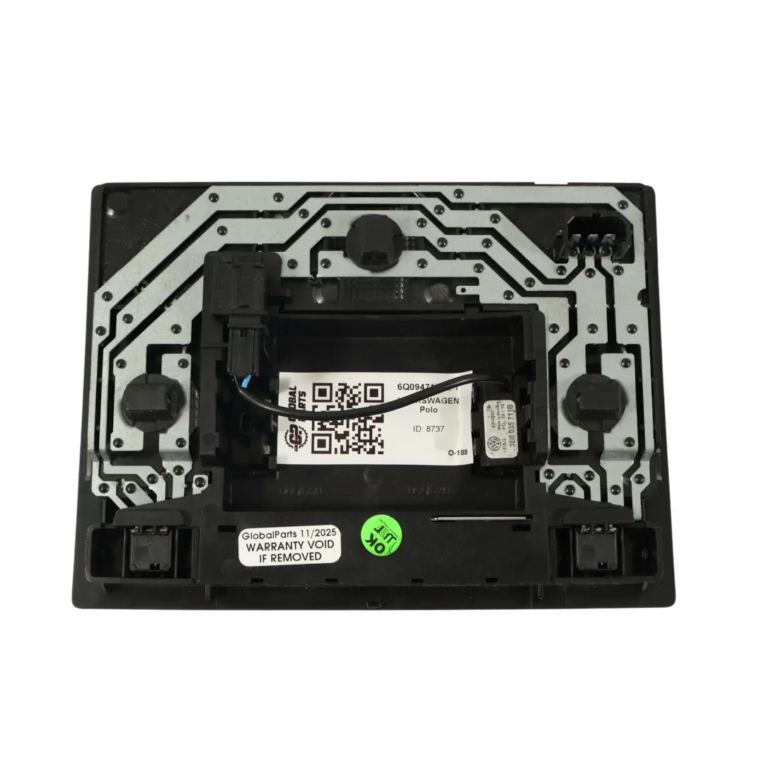 VW Volkswagen Polo 6R Interrupteur De Plafonnier Avant Intérieur - SKU 6Q0947105L-1 - Numéro de pièce 6Q0947105L