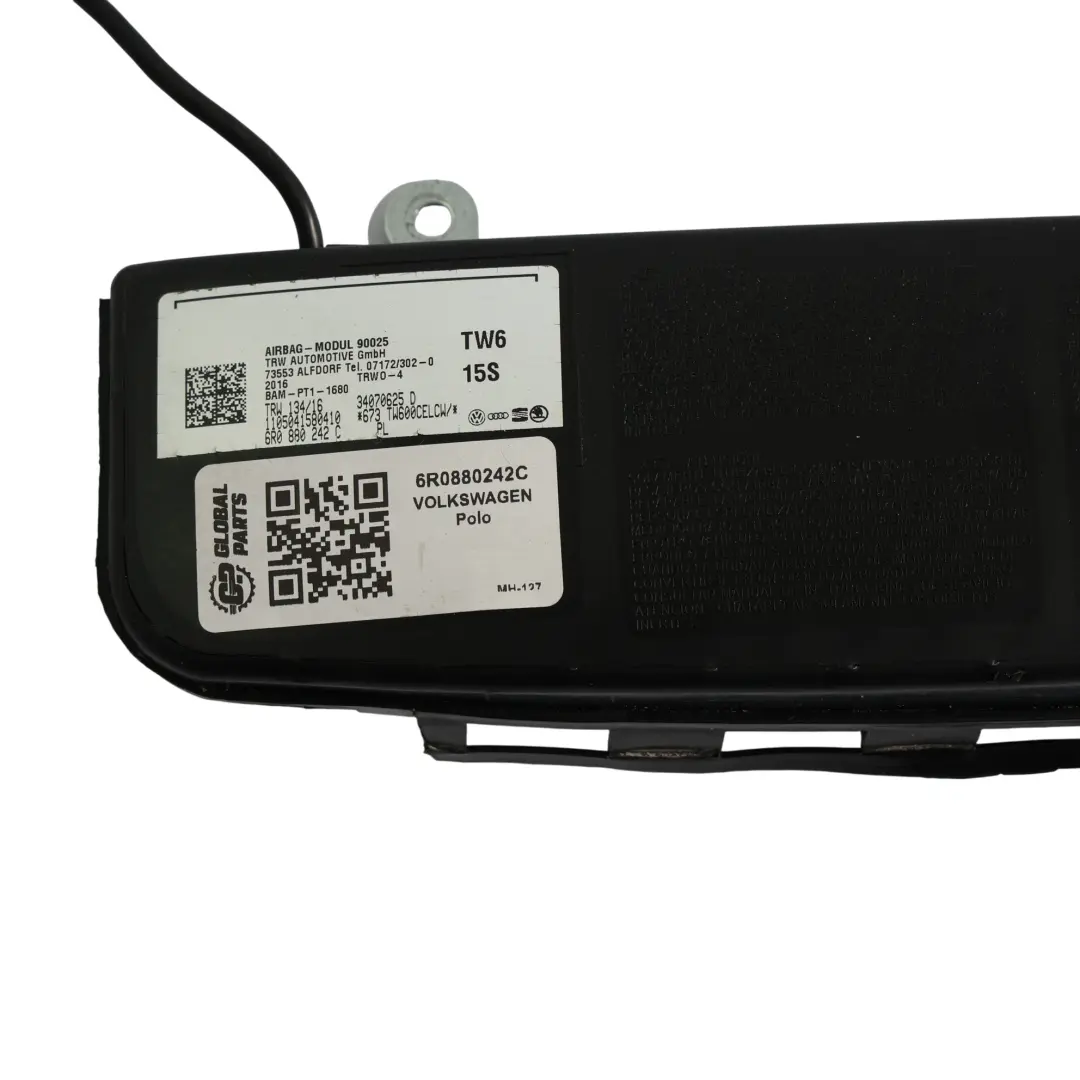 Volkswagen Polo 6R Module D'air De Siège Latéral Avant Droit - SKU 6R0880242C - Numéro de pièce 6R0880242C