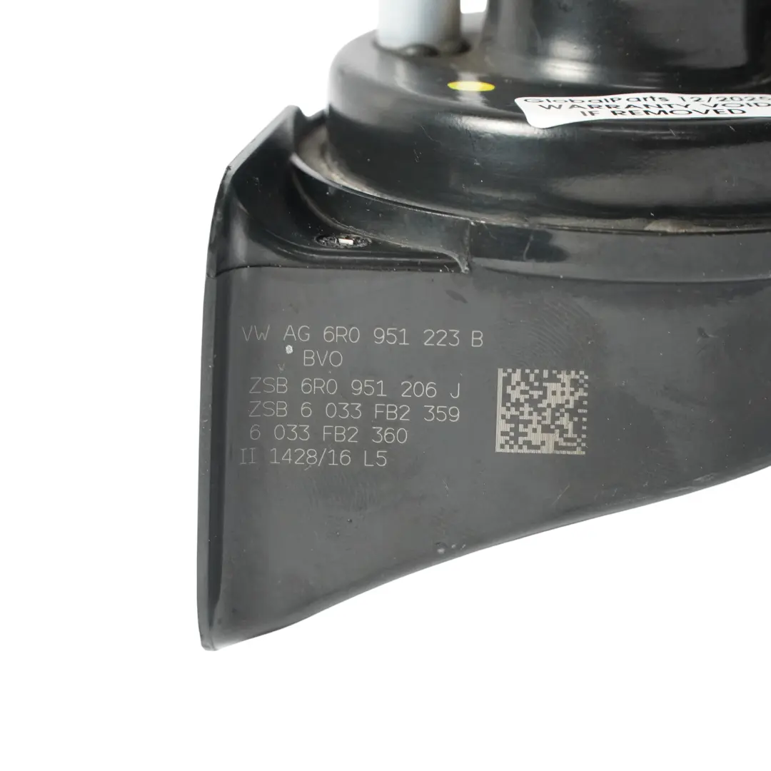 Signal Air Horn High Tone Pitch Fanfare to VW Volkswagen Polo 6R with Part number 6R0951223B VW Volkswagen Polo 6R Signal Air Horn High Tone Pitch Fanfare - SKU 6R0951223B - Part number 6R0951223B