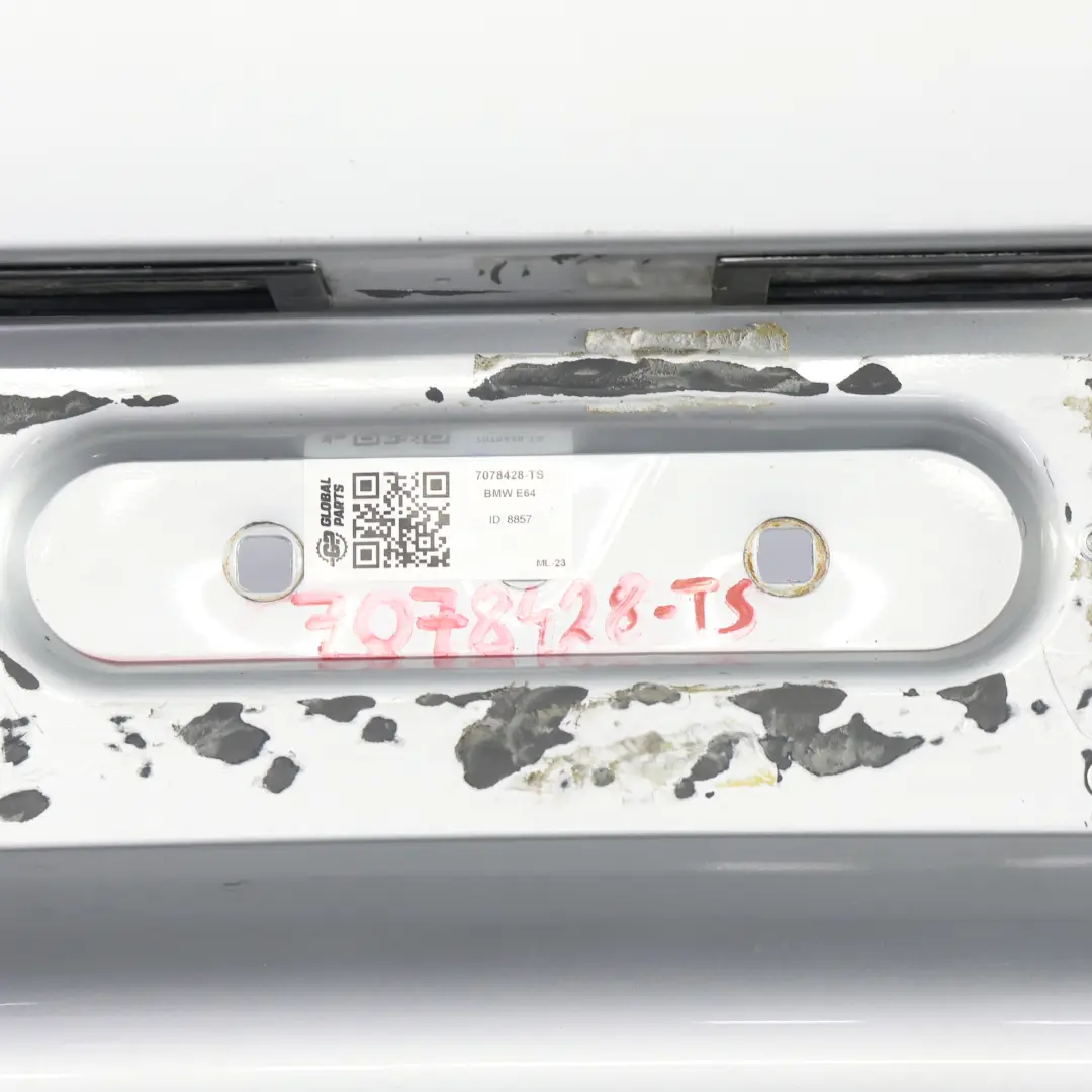 BMW E63 E64 Rear Bumper PDC Trim Panel Cover Titansilber Titan Silver - 354 - SKU 7078428-TS - Part number 7078428