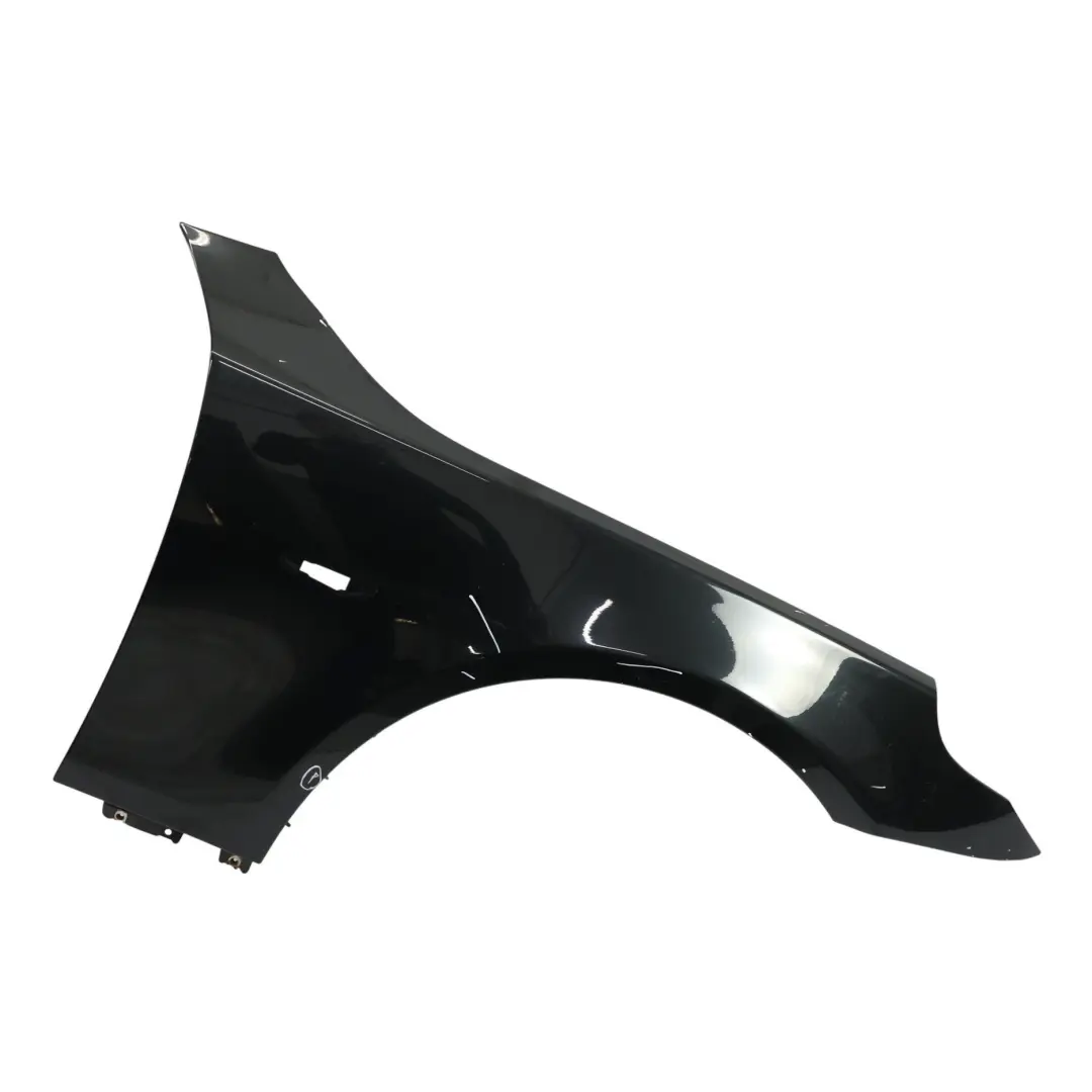 BMW E60 Side Wing Panel Fender Front Right O/S Black Sapphire Metallic - 475 - SKU 7111430-BS4 - Part number 7111430