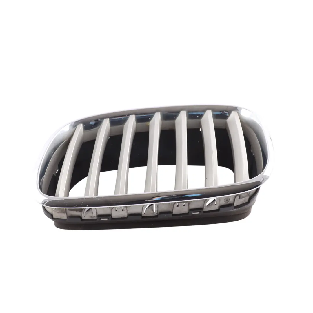 Nerka Atrapa Zderzaka Przedniego Srebrna Lewa do BMW X6 E71 o numerze 7171395 BMW X6 E71 Nerka Atrapa Zderzaka Przedniego Srebrna Lewa - SKU 7171395-2 - Numer Części 7171395