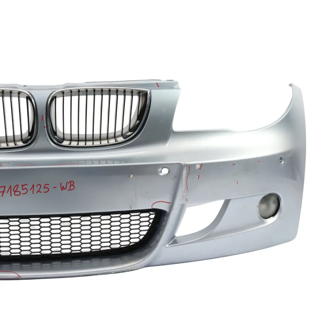 Front Bumper Trim PDC Bluewater Blue Metallic - 896 to BMW E81 E87 LCI with Part number 7185125 BMW E81 E87 LCI Front Bumper Trim PDC Bluewater Blue Metallic - 896 - SKU 7185125-WB - Part number 7185125