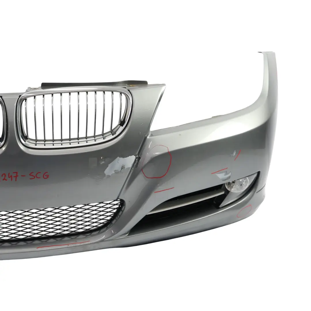 Zderzak Przedni Spacegrau Szary Metalik - A52 do BMW E90 E91 LCI o numerze 7204247 BMW E90 E91 LCI Zderzak Przedni Spacegrau Szary Metalik - A52 - SKU 7204247-SCG - Numer Części 7204247