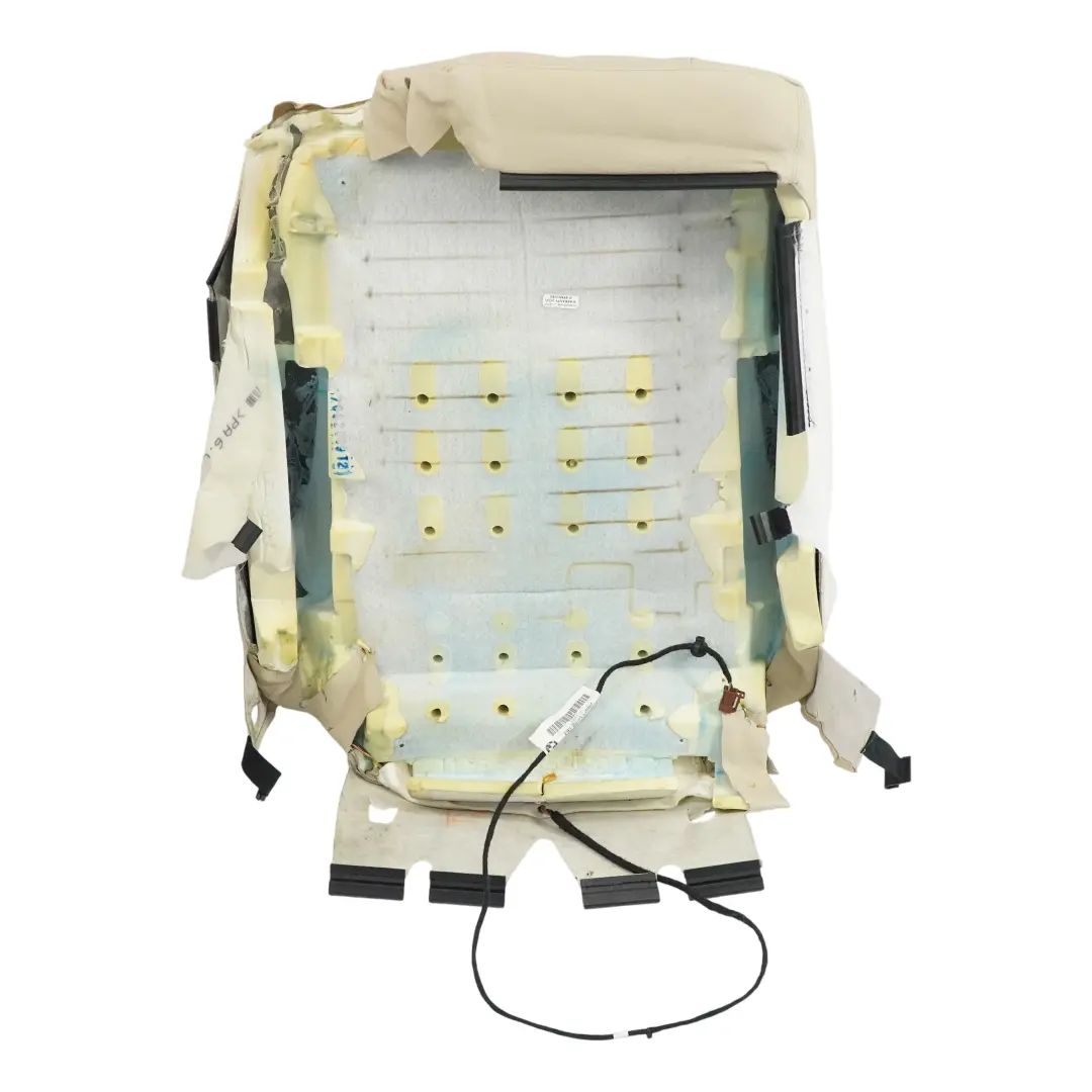 BMW E93 Sport Seat Cover Front Left N/S Heated Seat Cream Beige Leather Backrest - SKU 7253639 - Part number 7253639