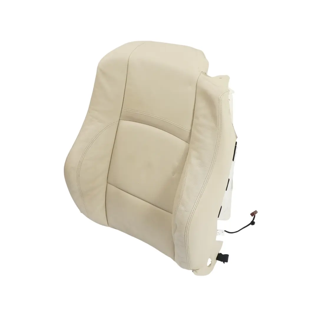 Sitzbezug Vorne Links Beheizt Creme Beige Leder Rückenlehne für BMW E93 mit Teilenummer 7253639 BMW E93 Sitzbezug Vorne Links Beheizt Creme Beige Leder Rückenlehne - SKU 7253639 - Teilenummer 7253639