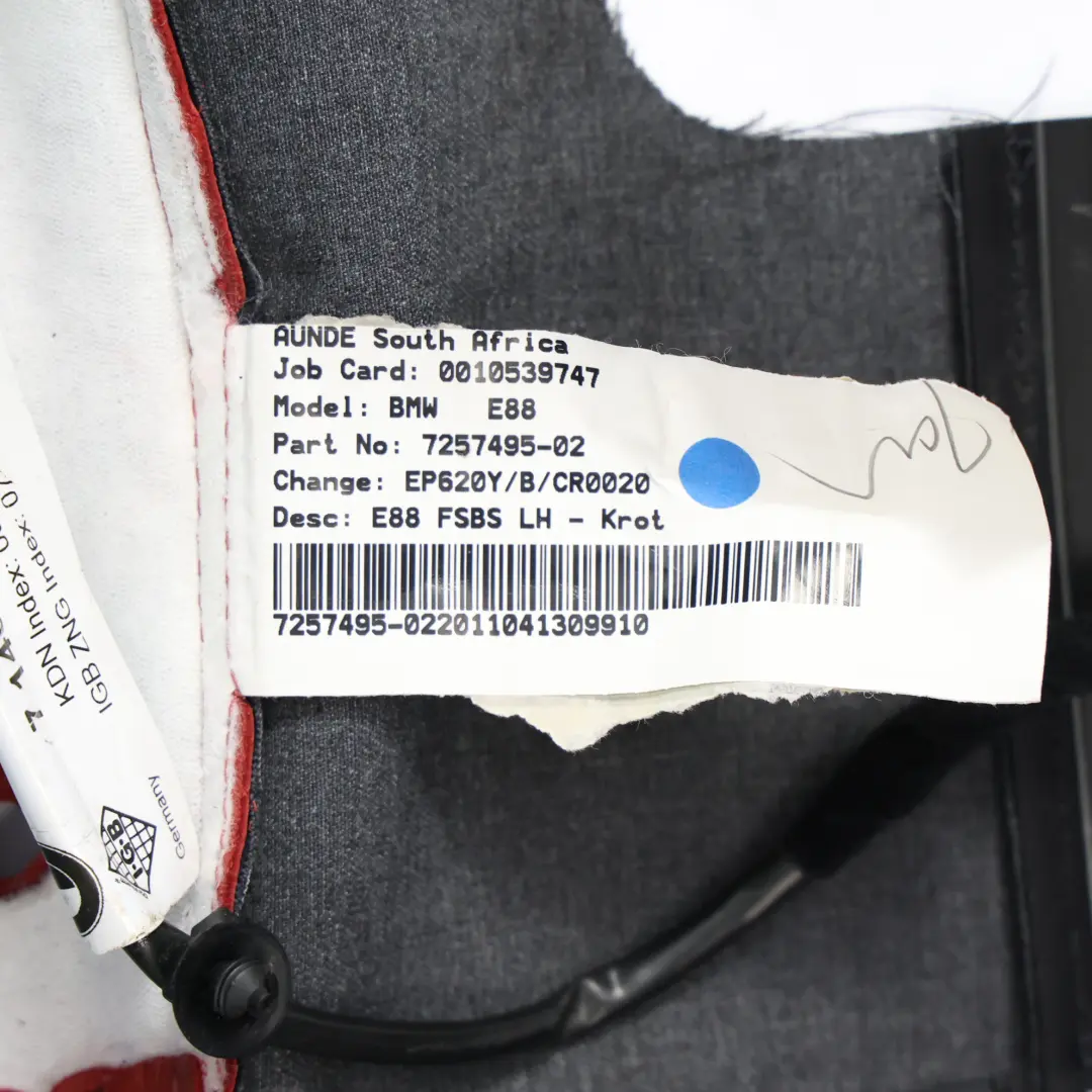 Dossier De Siège Avant Gauche Chauffant M Sport En Cuir Rouge pour BMW E88 Cabriolet à propos du numéro de pièce 7257495 BMW E88 Cabriolet Dossier De Siège Avant Gauche Chauffant M Sport En Cuir Rouge - SKU 7257495-4 - Numéro de pièce 7257495