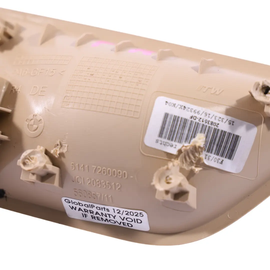 Poignée De Porte Intérieur Droite Venetobeige pour BMW F30 F31 F32 à propos du numéro de pièce 7260090 BMW F30 F31 F32 Poignée De Porte Intérieur Droite Venetobeige - SKU 7260090 - Numéro de pièce 7260090