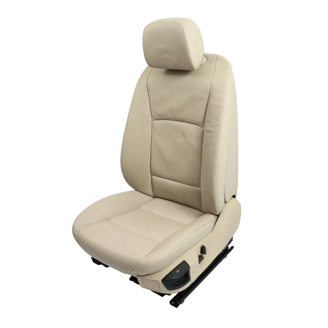 Sedile anteriore BMW F10 F11 sinistro riscaldato pelle Dakota Oyster lombare per con numero di parte 7260500 Sedile anteriore BMW F10 F11 sinistro riscaldato pelle Dakota Oyster lombare - SKU 7260500-7 - Numero di parte 7260500