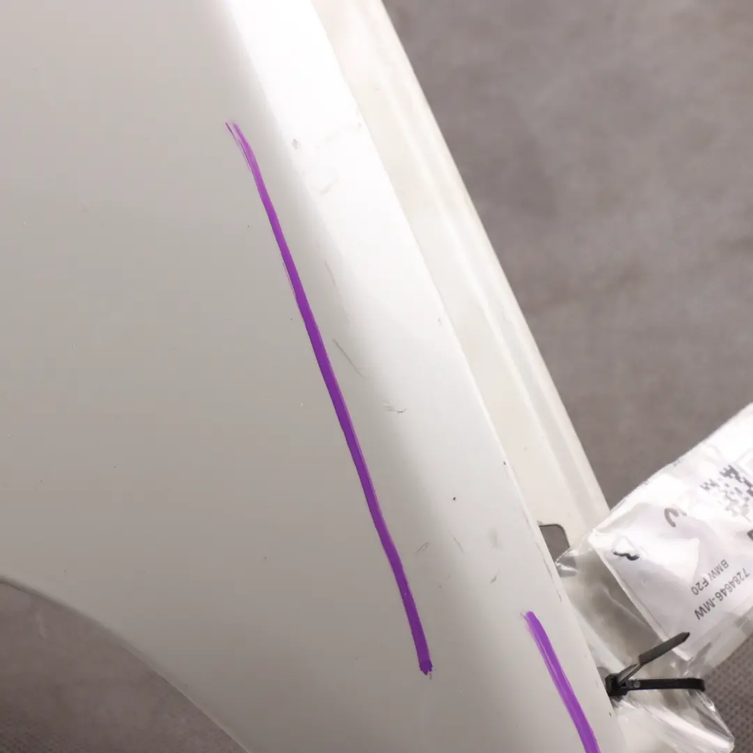 BMW F20 F21 Side Panel Wing Fender Front Right O/S Mineralweiss White - A96 - SKU 7284646-MW - Part number 7284646