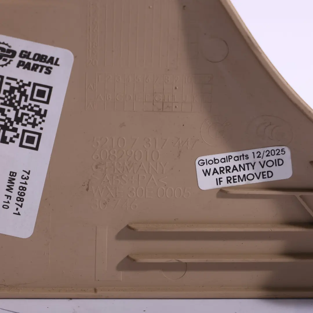 BMW F10 F11 LCI G30 Rivestimento Sedili Finitura Guida Sinistro Beige 7317447 - SKU 7318987-1 - Numero di parte 7318987