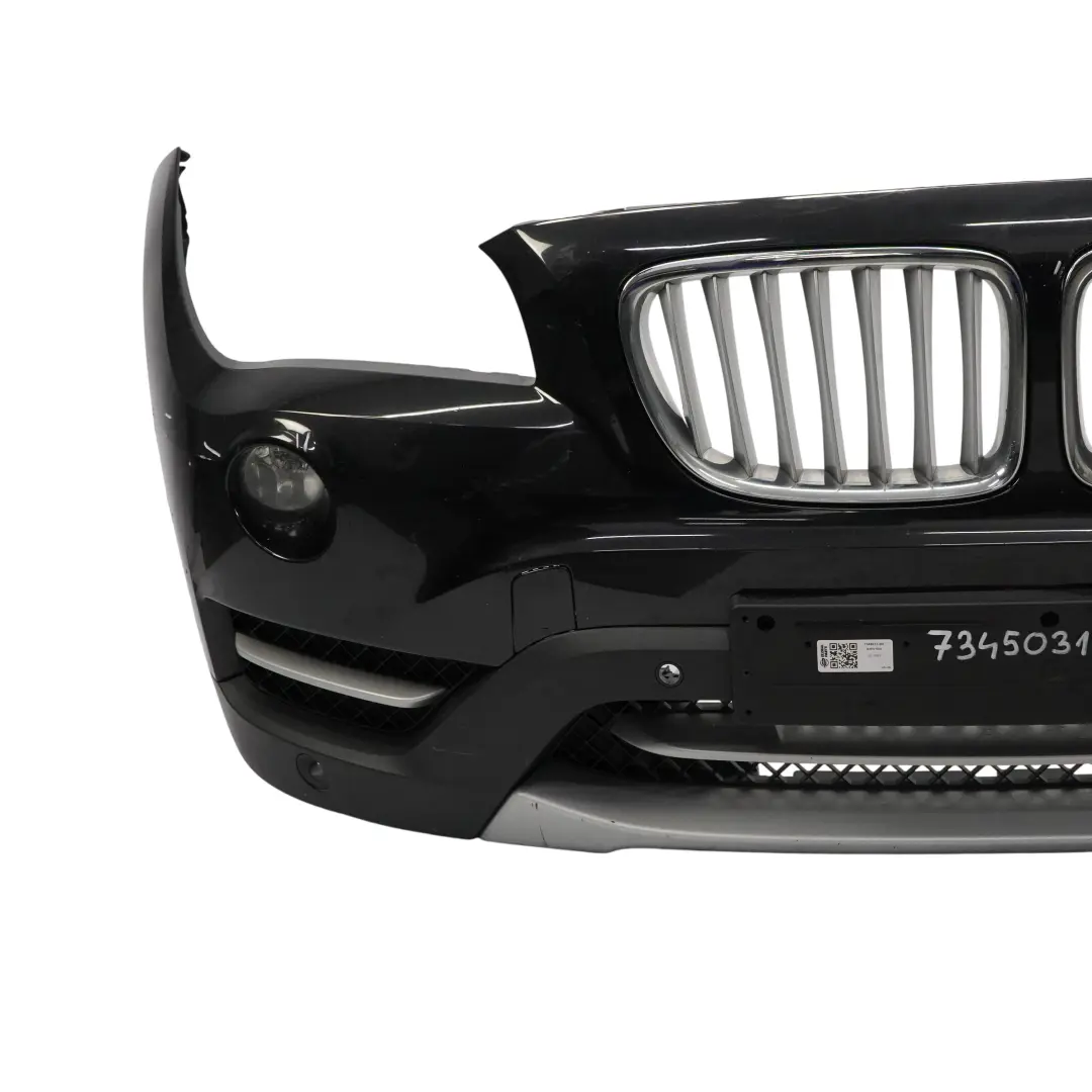 Przedni Zderzak PDC Black Sapphire Czarny Metalik - 475 do BMW X1 E84 o numerze 7345031 BMW X1 E84 Przedni Zderzak PDC Black Sapphire Czarny Metalik - 475 - SKU 7345031-BS - Numer Części 7345031