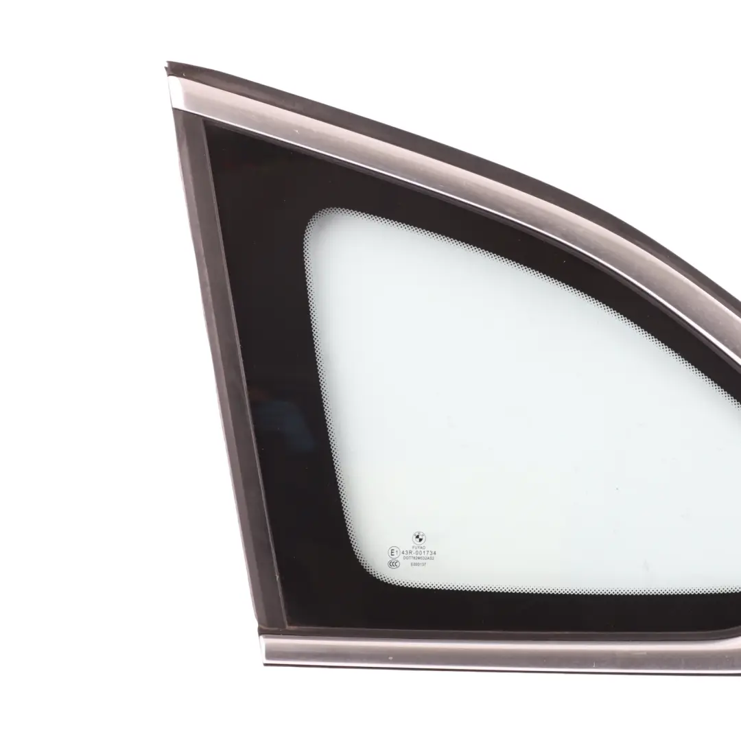 BMX X1 F48 Side Window Glass Fixed AS2 Rear Left N/S Aluminium Trim to with Part number 7362243 BMX X1 F48 Side Window Glass Fixed AS2 Rear Left N/S Aluminium Trim - SKU 7362243 - Part number 7362243