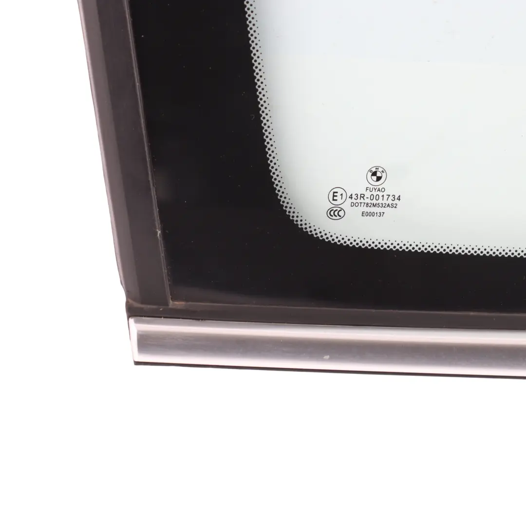 BMX X1 F48 Side Window Glass Fixed AS2 Rear Left N/S Aluminium Trim to with Part number 7362243 BMX X1 F48 Side Window Glass Fixed AS2 Rear Left N/S Aluminium Trim - SKU 7362243 - Part number 7362243