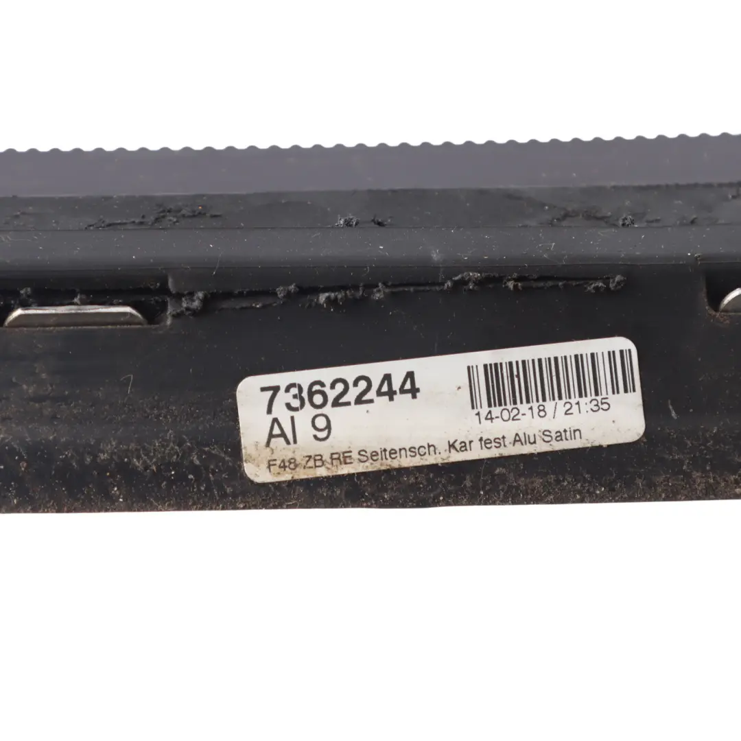  BMX X1 F48 Side Window Glass Fixed AS2 Rear Right O/S Aluminium Trim - SKU 7362244 - Part number 7362244