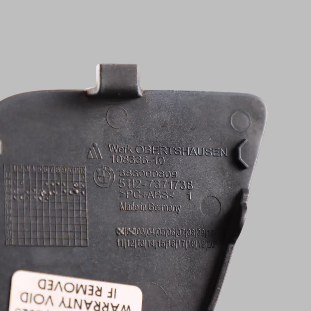 BMW F20 LCI Tapa Gancho Remolque Parachoques Trasero Blanco Alpino - SKU 7371751-AW - Número de pieza 7371751