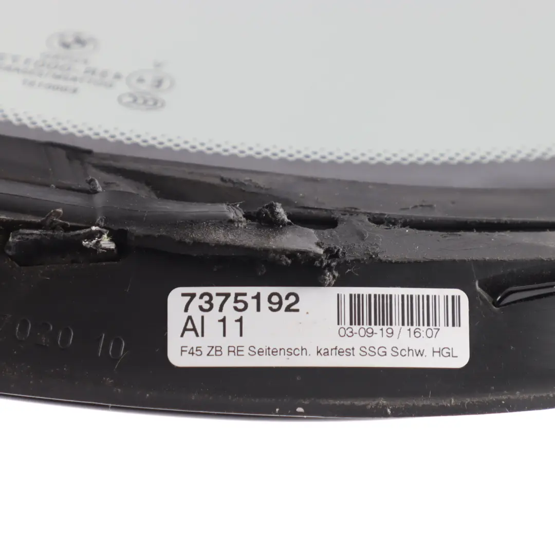 Side Fixed Window Glass SSG Rear Right O/S to BMW F45 Active Tourer with Part number 7375192 BMW F45 Active Tourer Side Fixed Window Glass SSG Rear Right O/S - SKU 7375192 - Part number 7375192