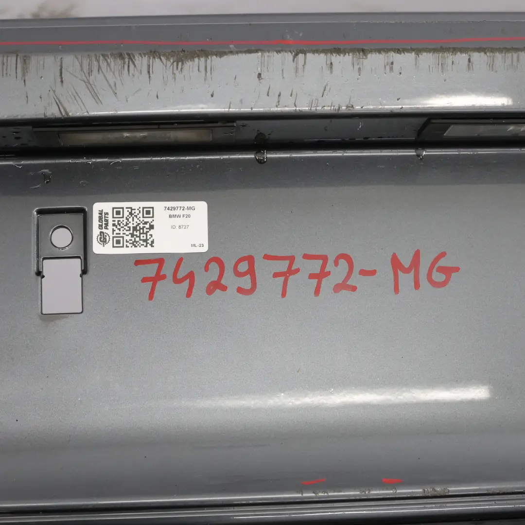 BMW F20 LCI F21 Rear Bumper Trim Panel PDC Mineralgrau Grey Metallic - B39 - SKU 7429772-MG - Part number 7429772