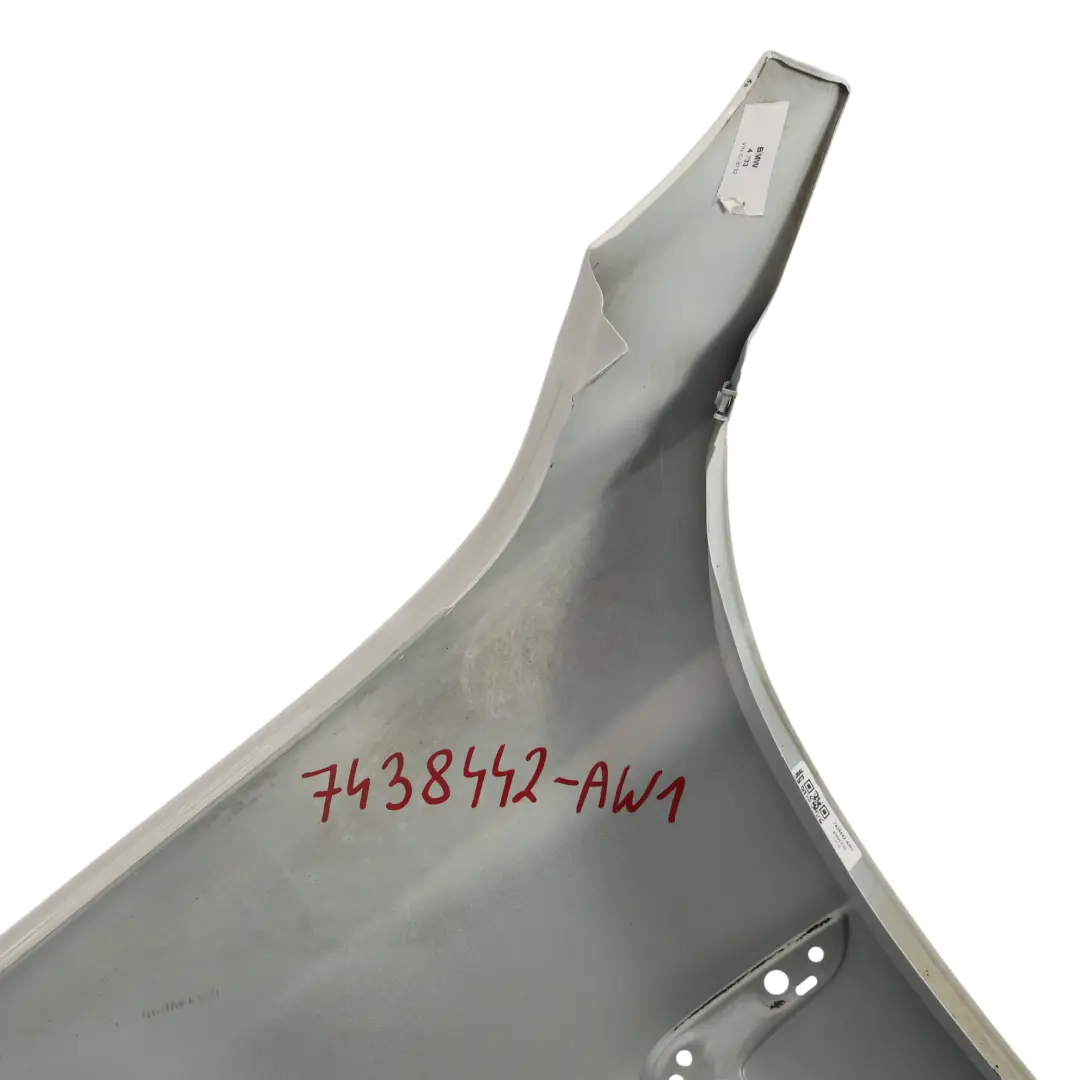 Panel Lateral Delantero Derecho Guardabarros Alpinweiss 3 - 300 para BMW F32 F33 con número de pieza 7438442 BMW F32 F33 Panel Lateral Delantero Derecho Guardabarros Alpinweiss 3 - 300 - SKU 7438442-AW1 - Número de pieza 7438442