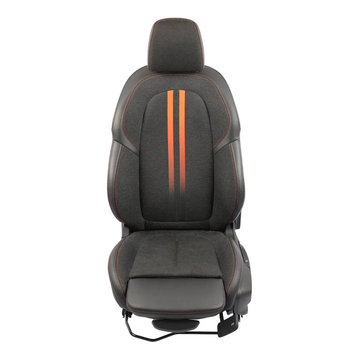 BMW F40 F44 F45 Front Seat Sport Fabric Leather Sensatec Black Orange Left N/S