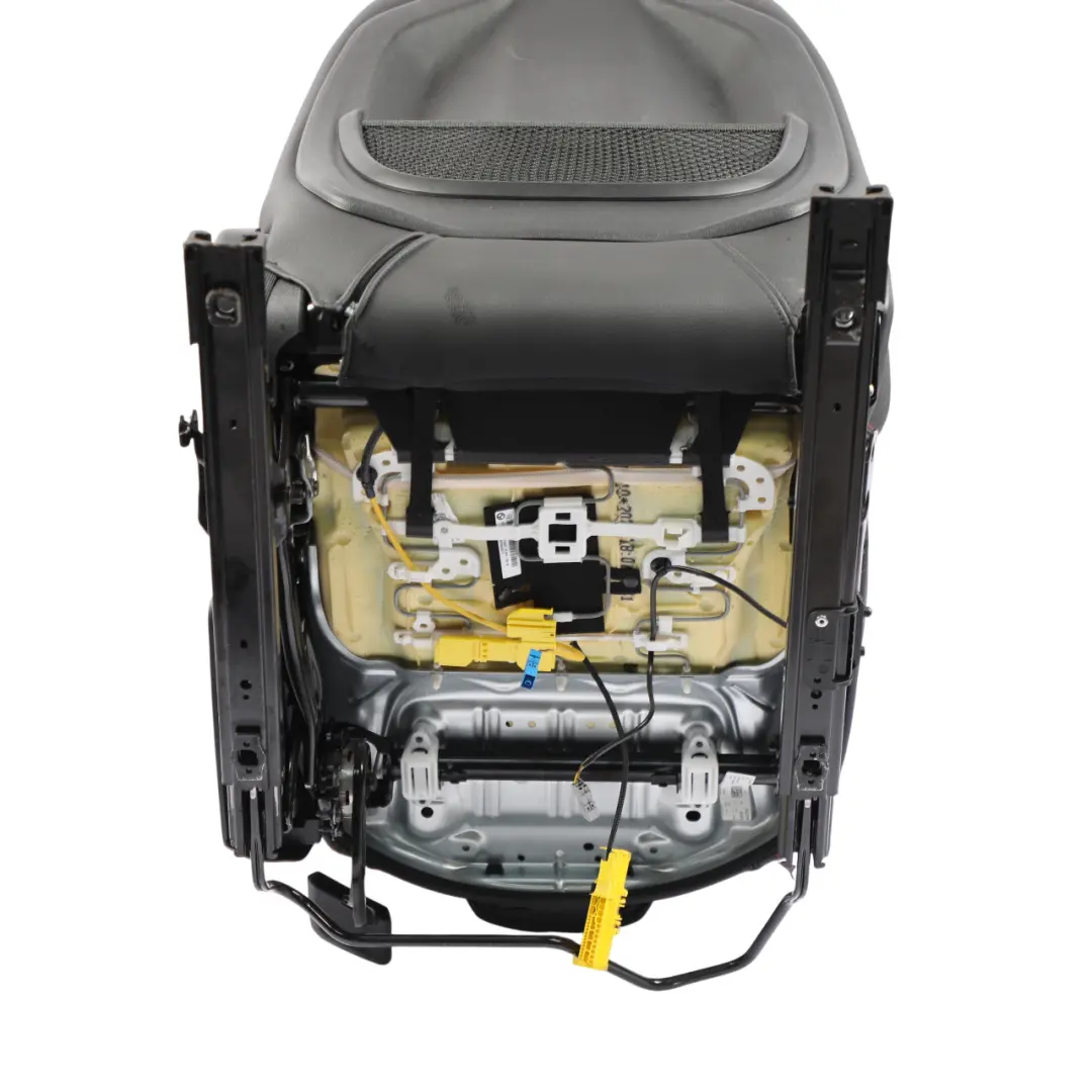 BMW F40 F44 F45 Front Seat Sport Fabric Leather Sensatec Black Orange Left N/S - SKU 7496341-1 - Part number 7496341