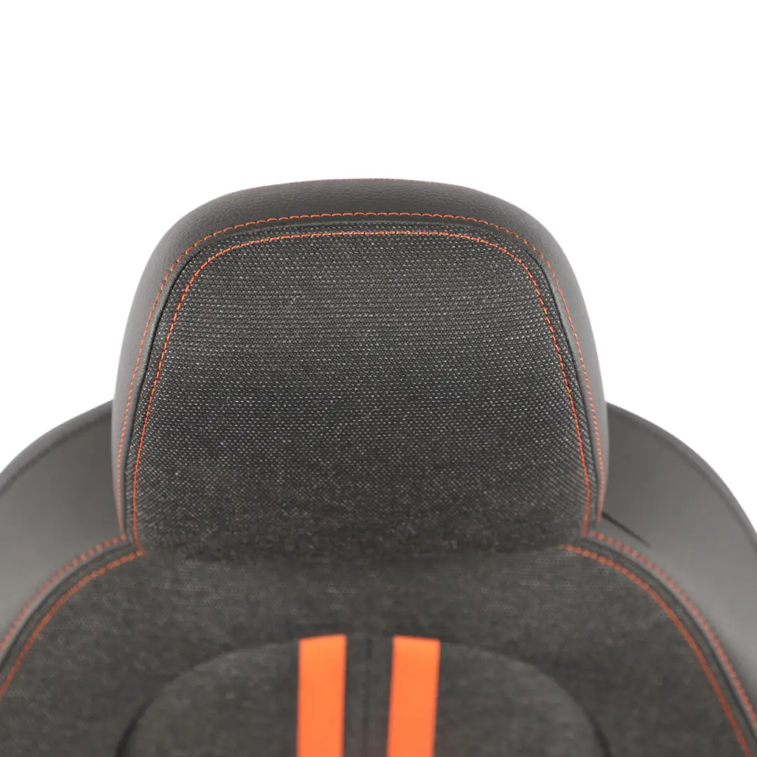 Front Seat Sport Fabric Leather Sensatec Black Orange Right O/S to BMW F40 F44 F45 with Part number 7496342 BMW F40 F44 F45 Front Seat Sport Fabric Leather Sensatec Black Orange Right O/S - SKU 7496342-1 - Part number 7496342