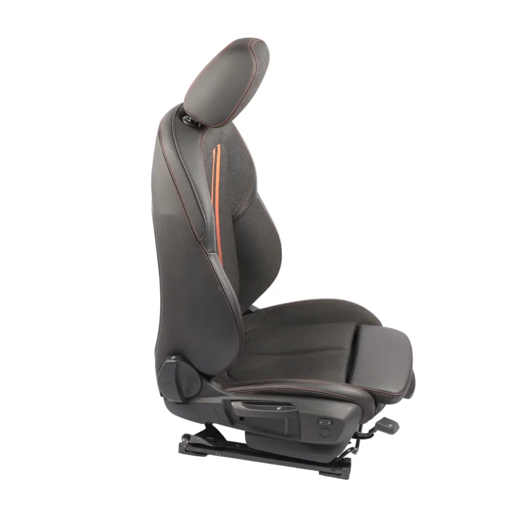 Front Seat Sport Fabric Leather Sensatec Black Orange Right O/S to BMW F40 F44 F45 with Part number 7496342 BMW F40 F44 F45 Front Seat Sport Fabric Leather Sensatec Black Orange Right O/S - SKU 7496342-1 - Part number 7496342