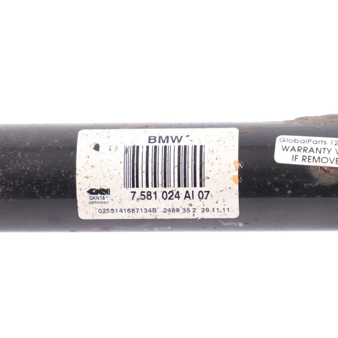 BMW F10 F11 LCI N55 Rear Axle Right O/S Output Drive Shaft Driveshaft - SKU 7581024 - Part number 7581024
