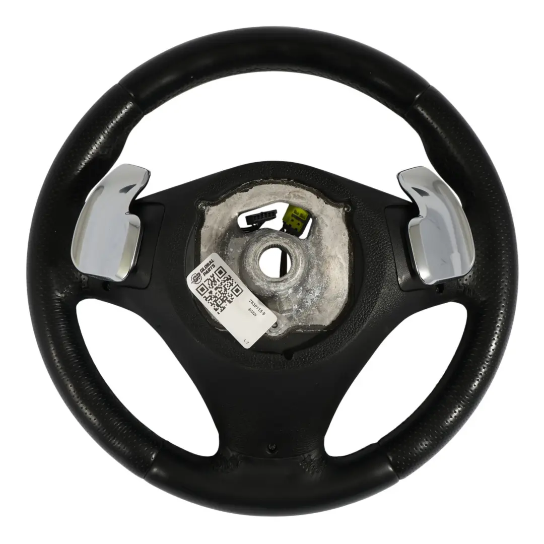 BMW E81 E87 E90 E91 E92 Volante In Pelle Nera M-Sport Con Paddle Al Volante - SKU 7839115-9 - Numero di parte 7839115