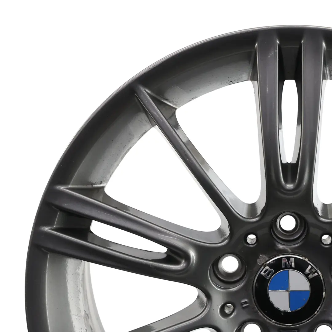 BMW E90 E91 Tylna Felga Aluminiowa Szara 18" ET:37 8.5J M Spider Spoke 193 - SKU 7843841-6 - Numer Części 7843841