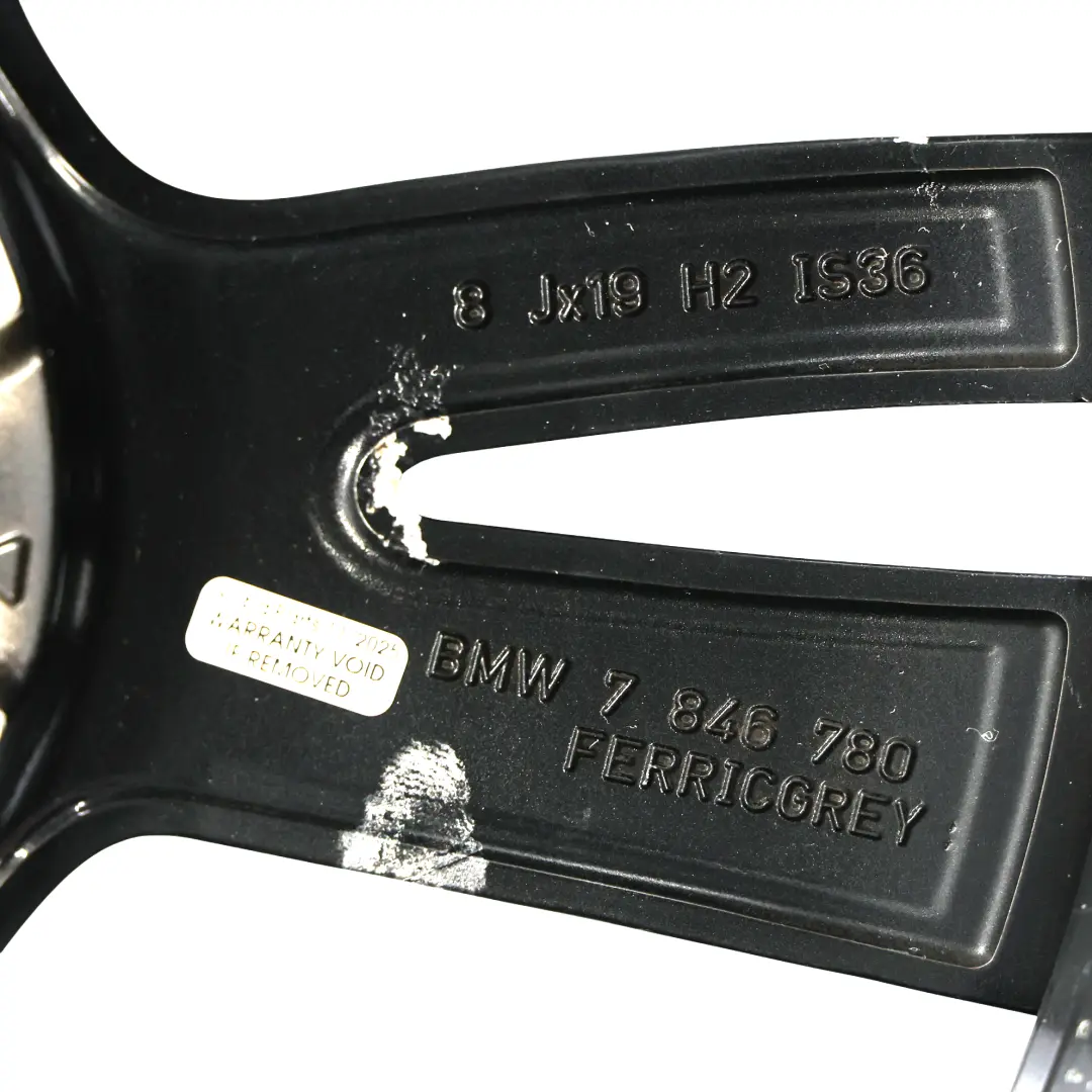 Ferricgrey Llanta de aleación 19" M Doble Radio 442 8J ET:36 para BMW F30 F32 con número de pieza 7846780 BMW F30 F32 Ferricgrey Llanta de aleación 19" M Doble Radio 442 8J ET:36 - SKU 7846780-5 - Número de pieza 7846780
